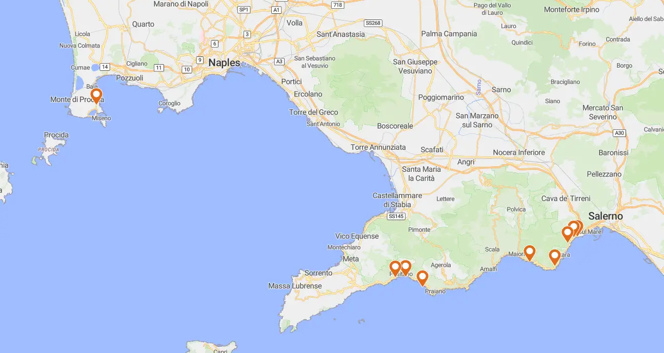 Mappa di Amalfi