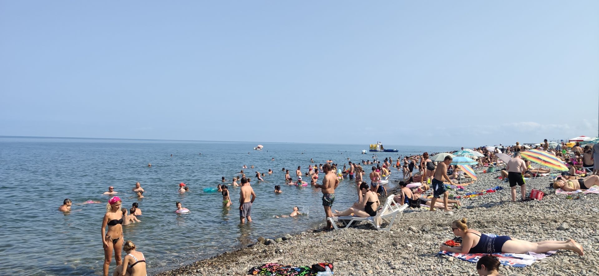 Photo of Batumi beach and the settlement