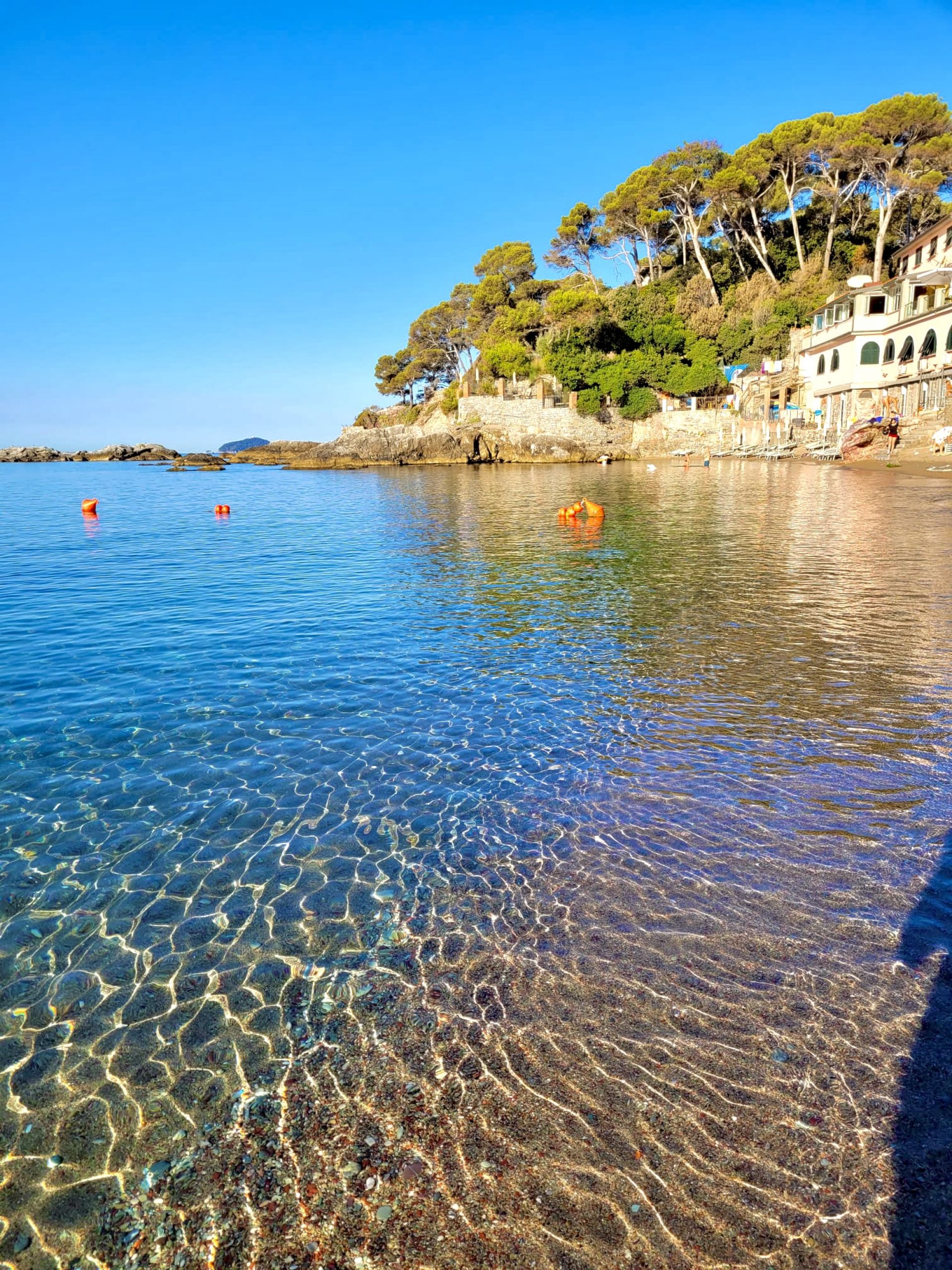 Foto von Spiaggia Fiascherino von Klippen umgeben
